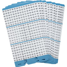 Brady WM-1-33-3/4 Consecutive Number Wire Marker Card, 1 - 33, Black/White,  72 Card/Pack