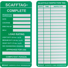 Details about   Lot of 100 Sitemax Scafftag Scaffold Tag Inspection Vinyl 1800 007 557 