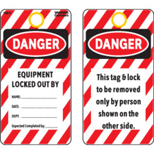 OSHA Danger Equipment Locked Out By Tag - Vinyl