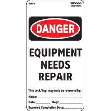 OSHA Danger Equipment Needs Repair - Vinyl