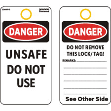 OSHA Danger Unsafe Do Not Use Tag - Vinyl