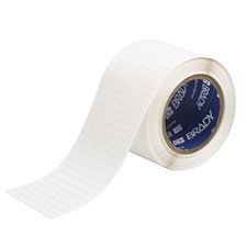Brady B-498 Repositionable Vinyl Cloth Labels - 0.5" X 1.5", White, For BMP71 Printer (5000/Roll) - View #13