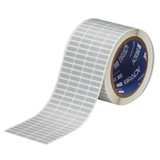 Brady THT-1-438-10 Tamper-Evident Metallized Polyester Thermal Transfer Printable Labels Silver 10,000 Labels per Roll, 1 Roll per Package 