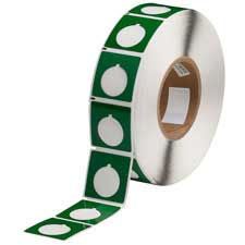 Notched Labels Brady Part: THTEP-169-593-.5GN | 105917 | Raised Panel Labels, Circular ...