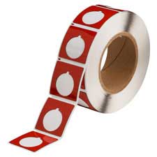 Notched Labels Brady Part: THTEP169-593-.25RD | 115891 | Raised Panel Labels, Circular ...