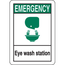 Brady Part: 119194 | EMERGENCY Eye Wash Station Sign | BradyID.com