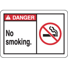 Brady Part: 83943 | DANGER No Smoking. Sign | BradyID.com