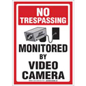 NO TRESPASSING Monitored By Video Camera Sign