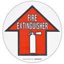 FIRE EXTINGUISHER Up Arrow ToughStripe Floor Sign