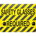 SAFETY GLASSES REQUIRED ToughStripe Floor Sign