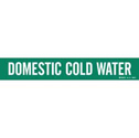 DOMESTIC COLD WATER Polyester Pipe Markers sku:106099-PK
