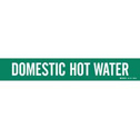 DOMESTIC HOT WATER Polyester Pipe Markers