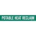 POTABLE HEATING RECLAIM Polyester Pipe Markers