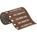 CHLORINE GAS Roll Form Pipe Marker sku:108798