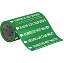 DOMESTIC HOT WATER Roll Form Pipe Marker