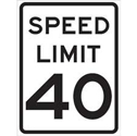 Speed Limit 10 Black/White 18 x 12 Brady 115222 Traffic Sign 