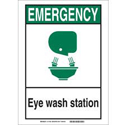 EMERGENCY Eye Wash Station Sign sku:119197