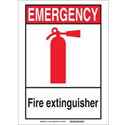 EMERGENCY Fire Extinguisher Sign