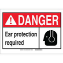 DANGER Ear Protection Required sign sku:119727