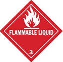 FLAMMABLE LIQUID 3 Hazardous Material Shipping Labels