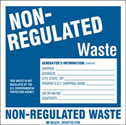 NON-REGULATED WASTE GENERATOR INFORMATION Labels sku:121153