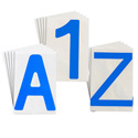 8" ToughStripe Blue Numbers and Letters sku:121857