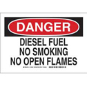DANGER Diesel Fuel No Smoking No Open Flames Sign sku:123632
