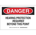 DANGER Hearing Protection Required Beyond This Point Sign sku:123678