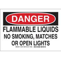 DANGER Flammable Liquids No Smoking, Matches Or Open Lights Sign sku:123689