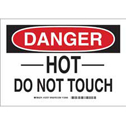 DANGER Hot Do Not Touch Sign sku:123725