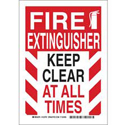 Fire Extinguisher Keep Clear At All Times Sign sku:123780