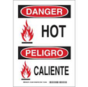 Bilingual DANGER Hot Sign sku:124079