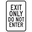 EXIT ONLY Do Not Enter Sign sku:124404