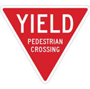 YIELD Pedestrian Crossing Sign sku:124618