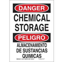 Bilingual DANGER Chemical Storage Sign sku:125145