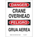 Bilingual DANGER Crane Overhead Sign sku:125169