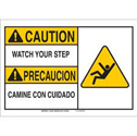 Bilingual CAUTION Watch Your Step Sign sku:125331