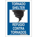 Bilingual Tornado Shelter Sign