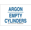 Argon Empty Cylinders Sign sku:125577