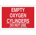 Empty Oxygen Cylinders Do Not Use Sign sku:125643