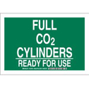 Full Co2 Cylinders Ready For Use Sign