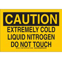CAUTION Extremely Cold Liquid Nitrogen Do Not Touch Sign sku:125964