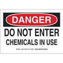DANGER Do Not Enter Chemicals In Use Sign sku:126202