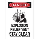 DANGER Explosion Relief Vent Stay Clear Sign sku:126216