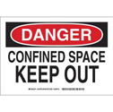 DANGER Confined Space Keep Out Sign sku:126787