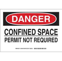 DANGER Confined Space Permit Not Required Sign sku:126834