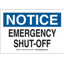 NOTICE Emergency Shut-Off Sign sku:127032