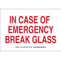 In Case Of Emergency Break Glass Sign