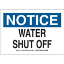 NOTICE Water Shut Off Sign sku:127356