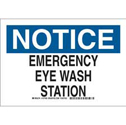 NOTICE Emergency Eye Wash Station Sign